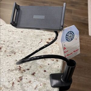 🆕Black Flexible Gooseneck Tablet & E-Reader Stand with Clamp
